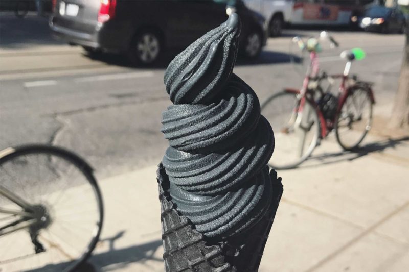 black ice cream gelato nero