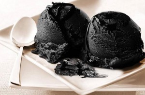 black ice cream gelato nero