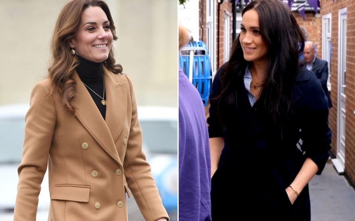 cappotto cammello kate middleton e il cappotto blu meghan markle