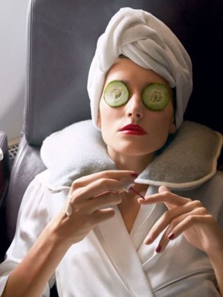 beauty routine in aereo