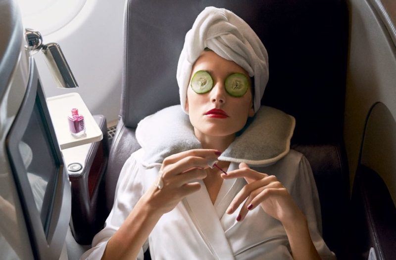 beauty routine in aereo
