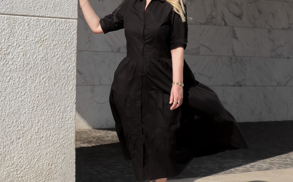 vestito a balze tiered dress
