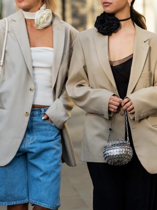 idee look con il blazer beige in autunno