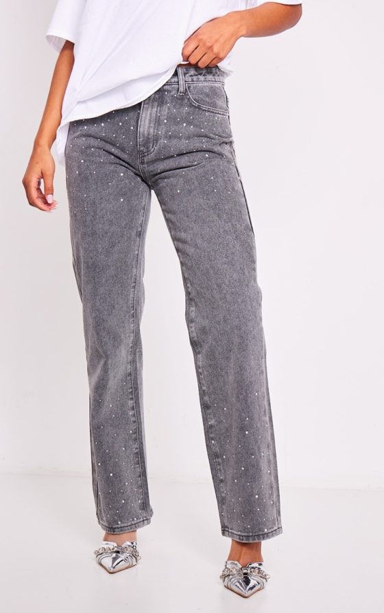 Jeans Con Brillantini Donna Jeans Brillantini Giacca Paillettes Pantaloni Pantalone Balloon Palazzo Hot Pants Larghi A Short Wide Strass Xxl Zampa